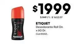 Diarco Etiquet - desodorante roll on x 60 gr. cód:39050 oferta