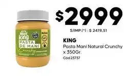 Diarco King - pasta mani natural crunchy x 350gr. cód 23737 oferta