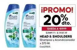 Diarco Head & shoulders - shampoo y acondicionador x 375 ml. cod:27303 oferta