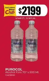 Diarco Purocol - alcohol fino 70° x 500 ml. c od:18020 oferta