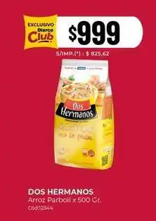 Diarco Dos hermanos - arroz parboil x 500 gr oferta