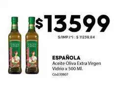 Diarco Aceite oliva extra virgen vidrio x 500 ml. cód:30807 oferta