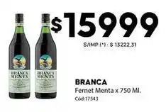 Diarco Branca - fernet menta x 750 ml oferta