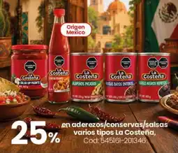 Coto La costeña en aderezos/conservas/salsas varios tipos oferta