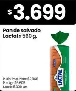 Changomas Lactal pan de salvado oferta