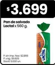 Changomas Lactal - pan de salvado oferta