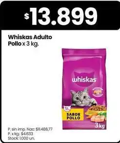 Changomas Whiskas - adulto pollo oferta