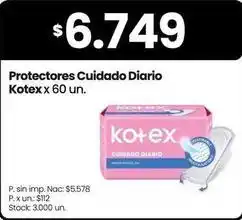 Changomas Kotex - protectores cuidado diario oferta