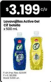 Changomas Cif - lavavajillas active gel oferta