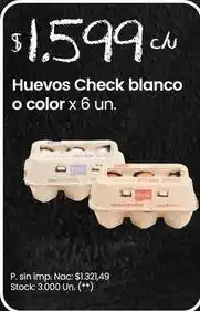 Changomas Huevos check blanco o color oferta