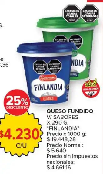 Finlandia queso fundido v/ sabores