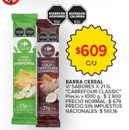 Carrefour Market Carrefour classic barra cereal oferta