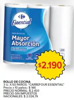 Carrefour Market Carrefour essential rollo de cocina oferta