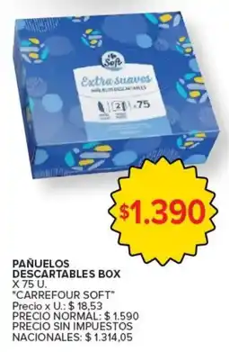Carrefour Market Carrefour soft pañuelos descartables box oferta