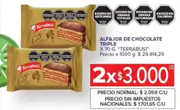 Carrefour Market Terrabusi alfajor de chocolate triple oferta