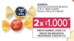 Carrefour Market Bon o bon bombón chocolate/leche blanco oferta