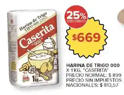 Carrefour Caserita harina de trigo 000 oferta