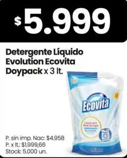Changomas Ecovita detergente liquido evolution oferta