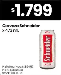 Changomas Schneider cerveza oferta