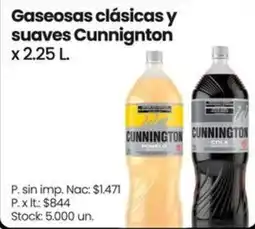 Changomas Cunnignton gaseosas clásicas y suaves oferta