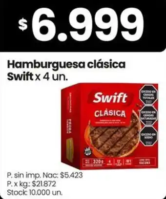 Changomas Swift hamburguesa clásica oferta