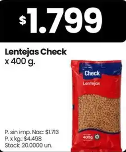 Changomas Check lentejas oferta
