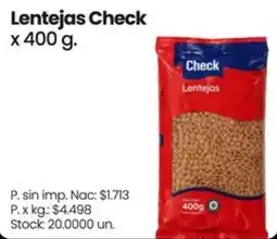 Changomas Check lentejas oferta