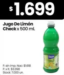 Changomas Check jugo de limon oferta