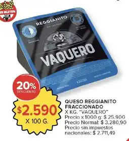 Carrefour Reggianito queso fraccionado oferta