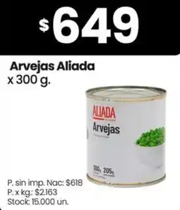 Changomas Aliada arvejas oferta