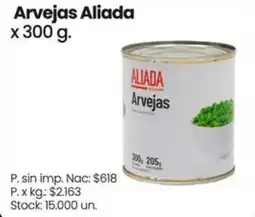 Changomas Aliada arvejas oferta