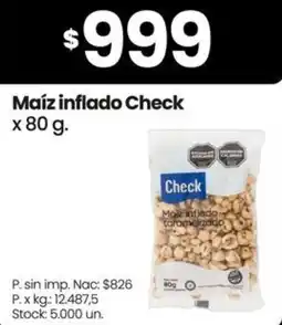 Changomas Check maíz inflado oferta
