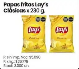 Changomas Lay's papas fritas clásicas oferta