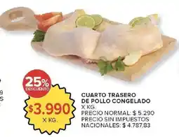 Carrefour Market Cuarto trasero de pollo congelado oferta