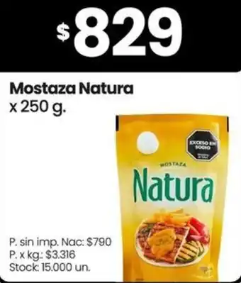 Changomas Natura mostaza oferta