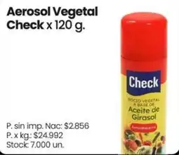 Changomas Check aerosol vegetal oferta