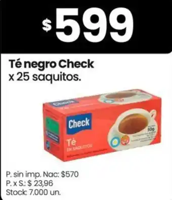 Changomas Check té negro oferta