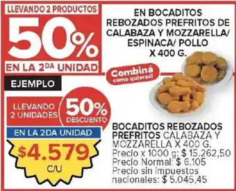 Carrefour Market Bocaditos rebozados prefritos calabaza y mozzarella oferta