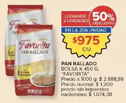 Carrefour Favorita pan rallado oferta
