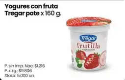 Changomas Tregar yogures con fruta oferta