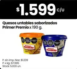 Changomas Primer premio quesos untables saborizados oferta