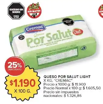 Carrefour Market Cremac queso por salud light oferta