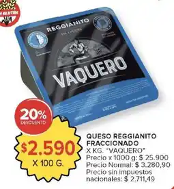 Carrefour Market Reggianito queso fraccionado oferta