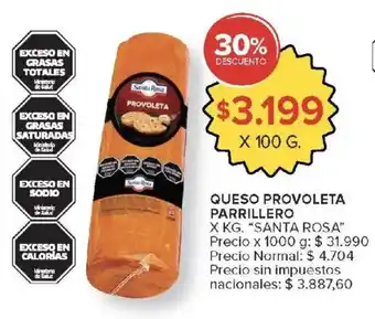 Carrefour Market Santa rosa queso provoleta parrillero oferta