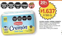 Carrefour Market La serenisima queso doble crema cremón oferta