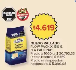 Carrefour La paulina queso rallado oferta