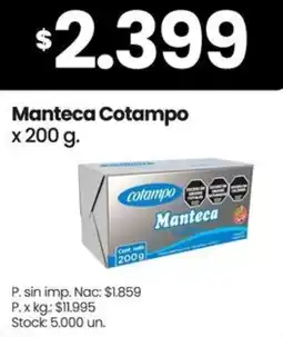 Changomas Cotampo manteca oferta