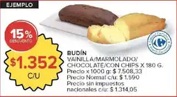 Carrefour Market Budín vainilla/marmolado/chocolate/con chips oferta