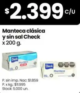 Changomas Check manteca clásica y sin sal oferta