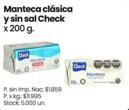 Changomas Check manteca clásica y sin sal oferta